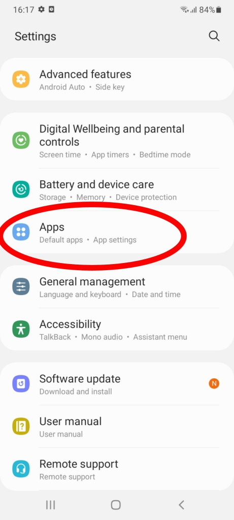 android how to change app settings