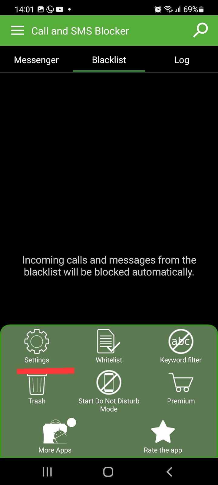 blocked numbers still coming through samsung