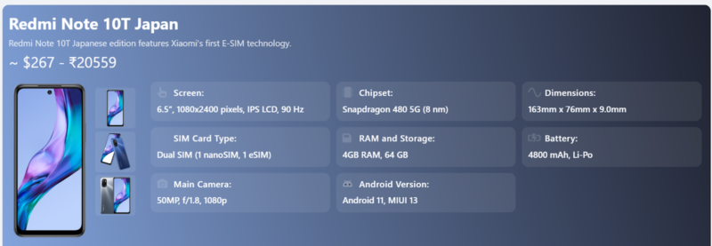 does xiaomi redmi note 9 support esim