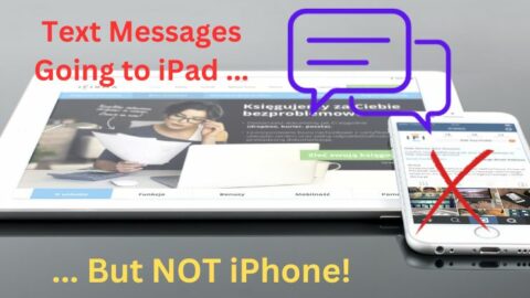 text messages show on ipad but not iphone